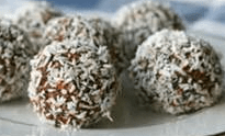 no bake cookies rolled in coconut