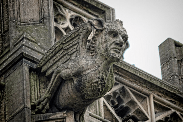 Manchester Cathedral Gargoyle, image by Darren Lewis.